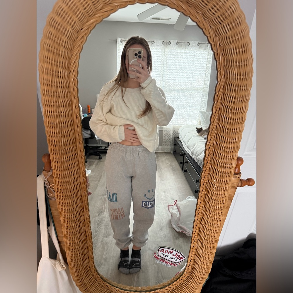 Grey sweatpants